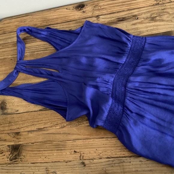 American Eagle Outfitters Purple Mini Dress Racerback Ruffle Sleeveless - Picture 12 of 15